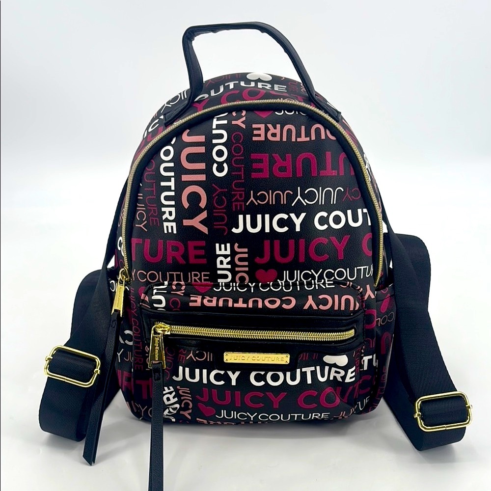 Juicy Couture Retro Y2K Spellout Logo Graffiti Backpack